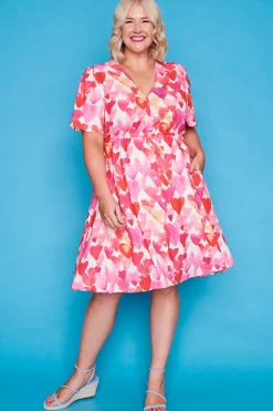 Lorraine Designs Casual Dresses | Fit & Flare Dresses*Siena Painterly Hearts Dress