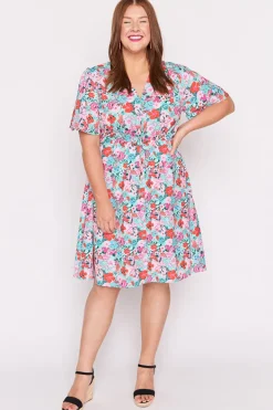 Lorraine Designs Casual Dresses | Fit & Flare Dresses*Siena Pops of Red Dress
