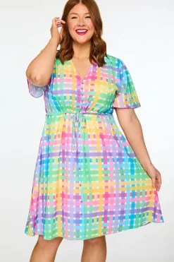 Lorraine Designs Casual Dresses | Fit & Flare Dresses*Siena Rainbow Weave Dress