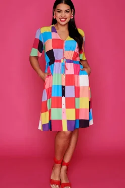 Lorraine Designs Casual Dresses | Fit & Flare Dresses*Siena Rubik's Cube Dress