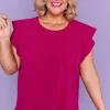 Lorraine Designs Tops*Sister Magenta Blouse