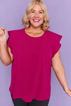 Lorraine Designs Tops*Sister Magenta Blouse