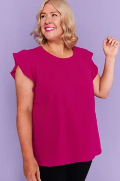 Lorraine Designs Tops*Sister Magenta Blouse