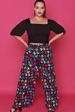 Lorraine Designs Tops*Smile Black Long Sleeve Top