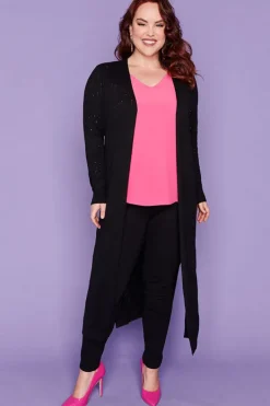 Layo Knits & Cardigans*Smita Black Long Cardi