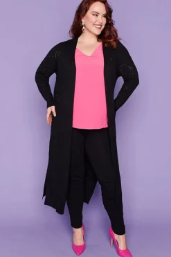 Layo Knits & Cardigans*Smita Black Long Cardi