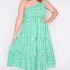 Lorraine Designs Casual Dresses | Midi Dresses*Spencer Green Gingham Dress