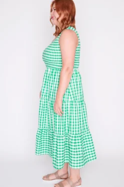 Lorraine Designs Casual Dresses | Midi Dresses*Spencer Green Gingham Dress