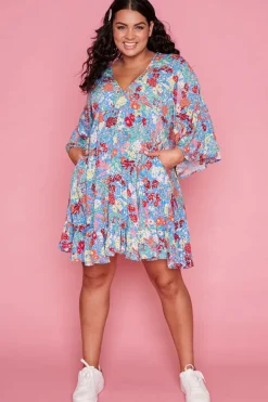 Label of Love Casual Dresses | Fit & Flare Dresses*Step Aside Blue Floral Dress