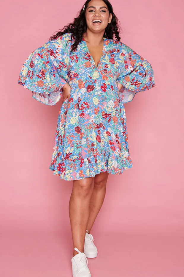 Label of Love Casual Dresses | Fit & Flare Dresses*Step Aside Blue Floral Dress