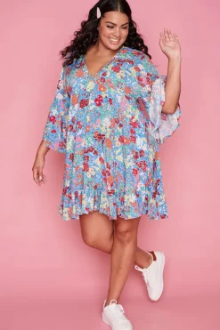 Label of Love Casual Dresses | Fit & Flare Dresses*Step Aside Blue Floral Dress