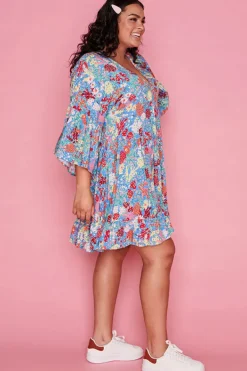 Label of Love Casual Dresses | Fit & Flare Dresses*Step Aside Blue Floral Dress