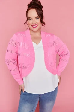 Layo Knits & Cardigans*Sumita Crystal Pink Cardi