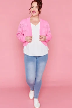 Layo Knits & Cardigans*Sumita Crystal Pink Cardi