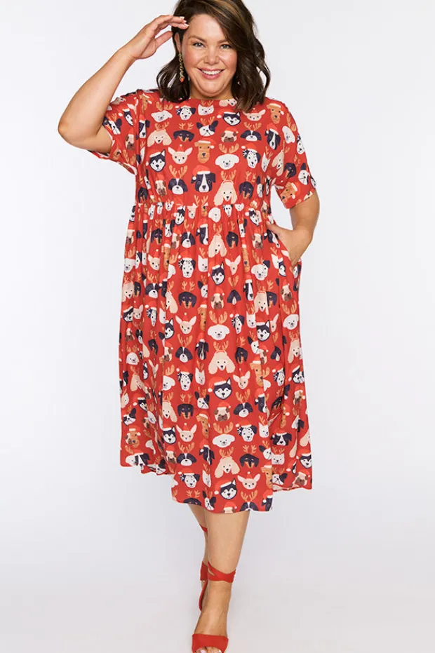 Lorraine Designs Shift Dresses | Loose Dresses*Superstar Puppy Christmas Dress