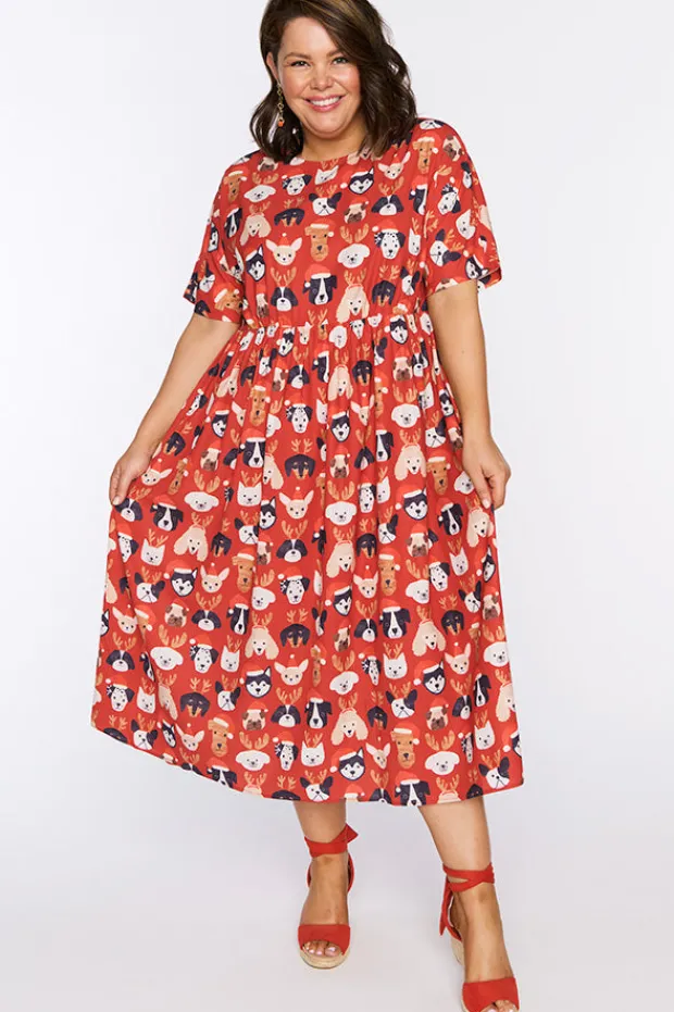 Lorraine Designs Shift Dresses | Loose Dresses*Superstar Puppy Christmas Dress