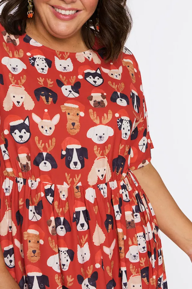 Lorraine Designs Shift Dresses | Loose Dresses*Superstar Puppy Christmas Dress
