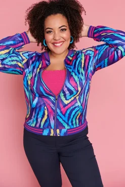 Lorraine Designs Jackets & Coats*Sutton Rainbow Zebra Jacket