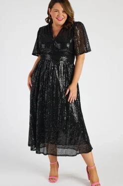 Lorraine Designs Sequin Dresses | Cocktail Dresses*Tamie Black Party Sequins Dress