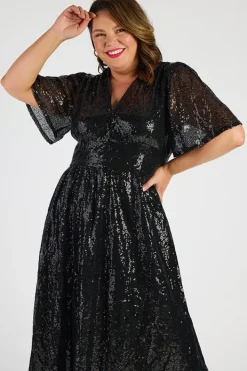 Lorraine Designs Sequin Dresses | Cocktail Dresses*Tamie Black Party Sequins Dress