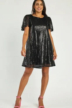 Lorraine Designs Loose Dresses | Casual Dresses*Taylor Black Sequin Dress
