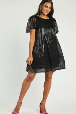 Lorraine Designs Loose Dresses | Casual Dresses*Taylor Black Sequin Dress