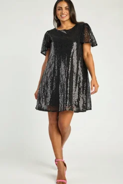 Lorraine Designs Loose Dresses | Casual Dresses*Taylor Black Sequin Dress