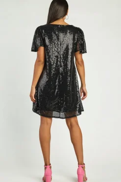 Lorraine Designs Loose Dresses | Casual Dresses*Taylor Black Sequin Dress