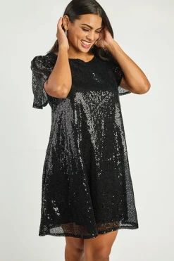 Lorraine Designs Loose Dresses | Casual Dresses*Taylor Black Sequin Dress