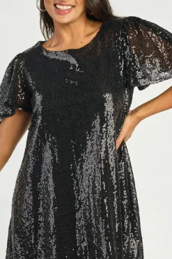 Lorraine Designs Loose Dresses | Casual Dresses*Taylor Black Sequin Dress