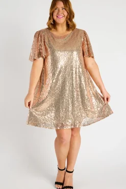 Lorraine Designs Loose Dresses | Casual Dresses*Taylor Gold Sequin Dress