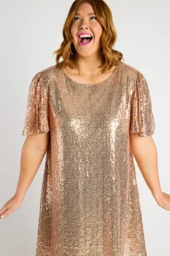 Lorraine Designs Loose Dresses | Casual Dresses*Taylor Gold Sequin Dress