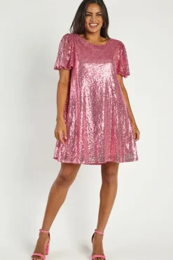 Lorraine Designs Loose Dresses | Casual Dresses*Taylor Pink Sequin Dress