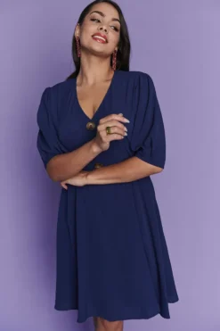 Lorraine Designs Casual Dresses | Knee Length Dresses*Tess Navy Dress