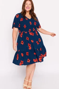 Lorraine Designs Casual Dresses | Fit & Flare Dresses*Tilley Red Poppy Fields Dress