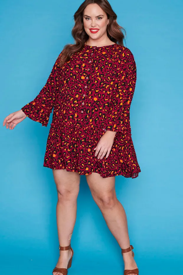 Label of Love Casual Dresses | Shift Dresses*Tommy Maroon Leopard Dress