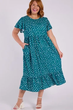 Lorraine Designs Shift Dresses | Loose Dresses*Trinity Teal Spot Dress
