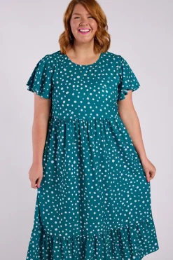 Lorraine Designs Shift Dresses | Loose Dresses*Trinity Teal Spot Dress