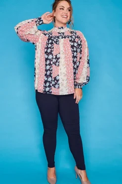 Lorraine Designs Tops*Trissa Peach Floral Top