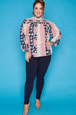 Lorraine Designs Tops*Trissa Peach Floral Top