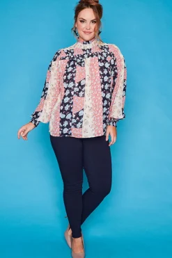 Lorraine Designs Tops*Trissa Peach Floral Top