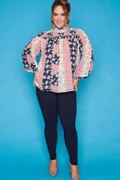 Lorraine Designs Tops*Trissa Peach Floral Top
