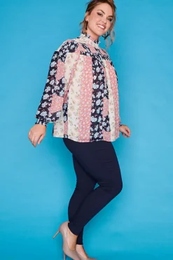 Lorraine Designs Tops*Trissa Peach Floral Top
