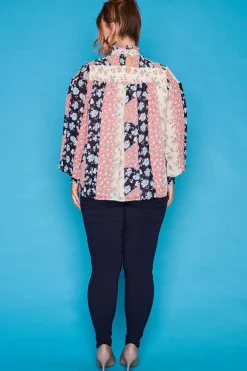 Lorraine Designs Tops*Trissa Peach Floral Top
