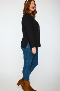 Lorraine Designs Knits & Cardigans*Tully Black Crew Knit