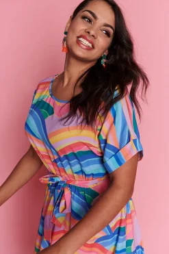 Lorraine Designs Casual Dresses | Fit & Flare Dresses*Valencia Rainbowscape Dress