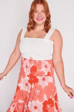 Lorraine Skirts*Willy Popping Orange Skirt