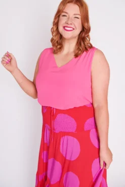 Lorraine Designs Skirts*Willy Splotched Pink & Red Skirt