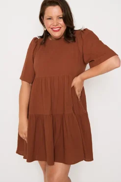 Lorraine Designs Shift Dresses | Loose Dresses*Wilma Brown Dress