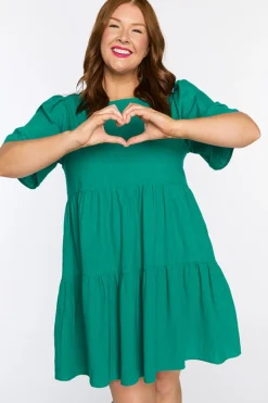 Lorraine Designs Shift Dresses | Loose Dresses*Wilma Green Dress